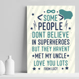 Quirky Gifts For Uncle Birthday Christmas Personalised Superhero