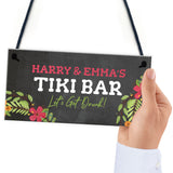 Tiki Bar Sign Personalised Garden Shed Home Bar Sign Alcohol