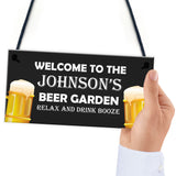 Beer Garden Personalised Sign For Man Cave Pub Bar Alcohol Gift