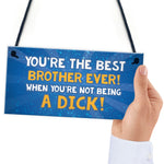 Rude Funny Gift For Brother Hanging Plaque Quirky Brother Gift