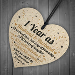 1st Wedding Anniversary Gift For Husband Wood Heart Husband Gift