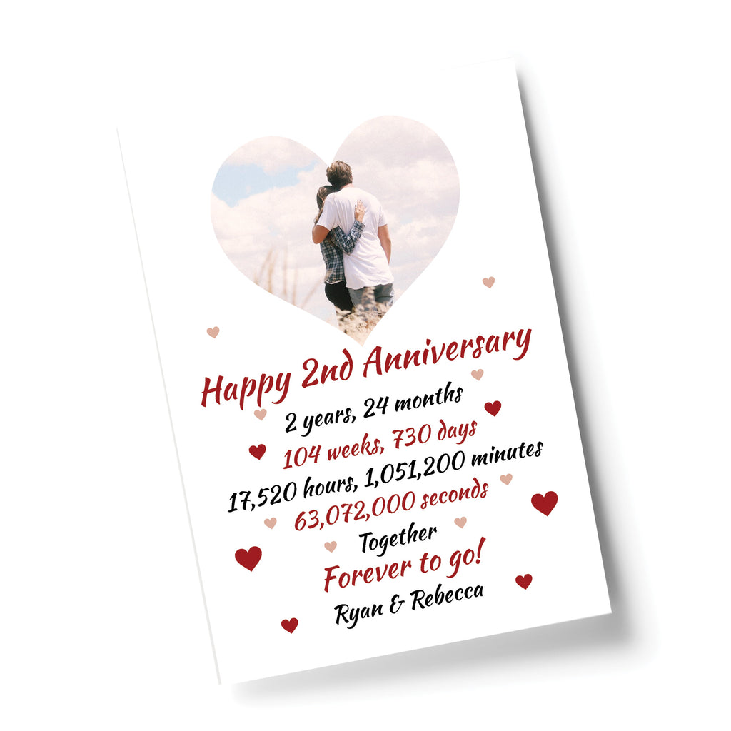 2 Year Anniversary Gift Personalized 2nd Wedding Anniversary Present –  Broad Bay Personalized Gifts Shipped Fast