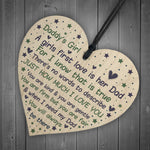 Daddy's Girl Wood Heart Fathers Day Gift From Daughter Thank You