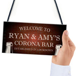 Novelty Personalised Corona Bar Sign Funny Bar Decor Alcohol