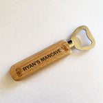 Personalised Man Cave Gift Wooden Bottle Opener Alcohol Gift For