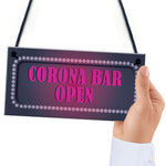 CORONA BAR OPEN Sign Neon Effect Home Bar Pub Man Cave Sign