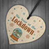 Christmas Tree Decoration Lockdown Memory Gift Wood Heart