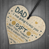 Funny Fathers Day Gifts Wood Heart Sign Present From Daughter