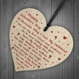 Novelty Valentines Gift For Girlfriend Wood Heart Gift For Her