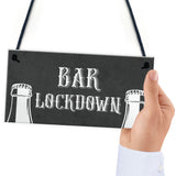 Novelty Lockdown Bar Sign Funny Home Bar Decor Sign Man Cave