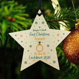 Novelty Engagement Gifts Christmas Tree Decoration Wood Star