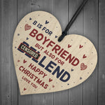 Funny Boyfriend Gift Wooden Heart Christmas Gift For Boyfriend