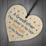 Novelty Gifts For Grandad Grandfather Wooden Heart Gifts