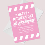 Funny Mothers Day Card For Mum Lockdown Isolation Design Rude