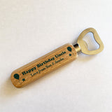 Quirky Uncle Birthday Gift Wooden Bottle Opener Personalised