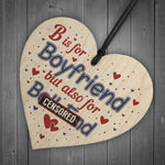 Boyfriend Funny Gifts For Birthday Christmas Wood Heart Keepsake