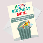 Funny Birthday Card For Mum Lockdown Theme Novelty Card