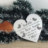 Novelty Auntie Gift For Birthday Christmas Engraved Heart