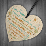 Special Grandad Poem Wood Heart Grandad Birthday Christmas Gift