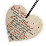 My Dearest Father FATHERS DAY Wooden Hanging Heart Sign Gift