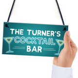 Personalised Cocktail Bar Signs And Plaques Novelty Home Bar