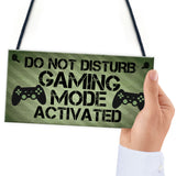 Gaming Sign Do Not Disturb Plaque Gamer Gift Boys Bedroom Decor