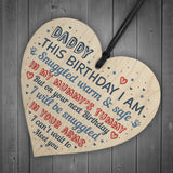 Daddy To Be Birthday Gift From Bump Wooden Heart Newborn Baby