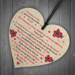 Valentines Day Gift Memorial Plaque For Husband Wife Wood Heart