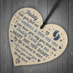 Daddy To Be Gifts From Daughter And Son Wood Heart From Bump