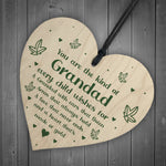 Grandad Gifts Wooden Heart Keepsake Poem Birthday Christmas