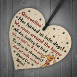 Quarantine 2020 Gifts Funny Christmas Gift Wooden Heart Gift