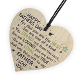 Stand Out Dad Wooden Hanging Heart Fathers Day Love Gift Sign