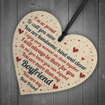 Gift For Boyfriend Wooden Heart Boyfriend Birthday Christmas