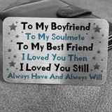 Valentines Day Gift For Boyfriend Novelty METAL Wallet Card