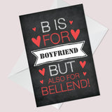 Funny Anniversary Valentines Day Card For Boyfriend Rude Card