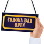 Home Bar Man Cave Pub Sign CORONA BAR OPEN Neon Effect