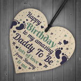 Daddy Gifts Wooden Heart Daddy To Be Birthday Cards From Bump