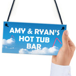 PERSONALISED Hot Tub Bar Signs And Plaques Novelty Garden Decor