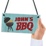 Novelty BBQ Sign Personalised Plaque Gift For Him Home Garden