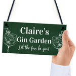 Personalised Gin Garden Signs Home Decor Gifts Novelty Home Bar