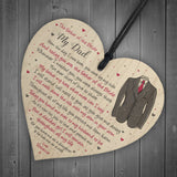 Father of the Bride Personalised Wooden Heart Wedding Gift