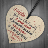 UNCLE Best Friend Gift Wooden Heart Sign Birthday Gift For Uncle