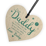 Dear Daddy From Bump Gifts Wood Heart Dad To Be Father Baby Son