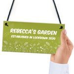 Personalised Novelty Garden Sign Lockdown Quaratine Keepsake