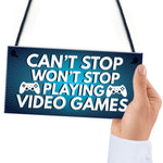 Funny Gamer Gift Hanging Plaque For Boys Bedroom Man Cave Sign