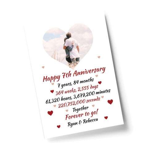 7th Anniversary Gifts for Wife 7 Year Wedding Anniversary Gift for Husband  | eBay