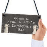 Personalised Quarantine Lockdown Bar Gifts Home Bar Signs Gifts