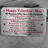 Valentines Day Gift Metal Card For Wallet Gift For Husband