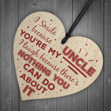 Uncle Birthday Gifts Presents Wooden Heart Plaque Keepsake Gifts