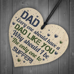 Hilarious FUNNY Dad Gift Ideas Wooden Heart Birthday Dad Gifts